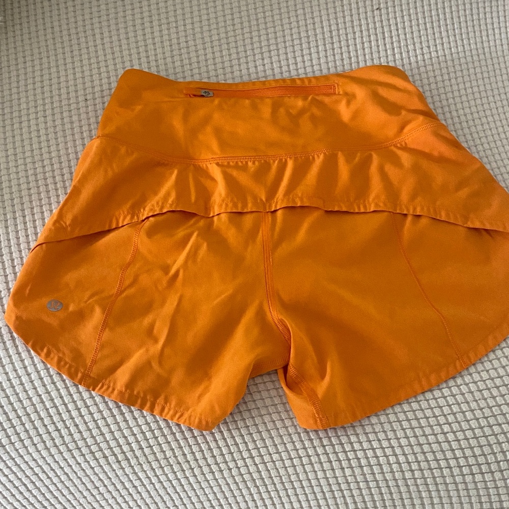 Lululemon Athletica Vibrant Orange Athletic Shorts